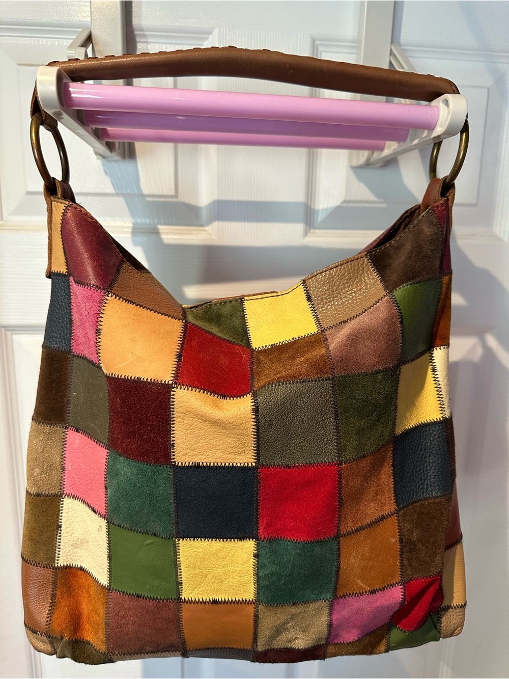 Lucky Brand Patchwork Leather Hobo Bag “Ugly Betty” Vintage Bag